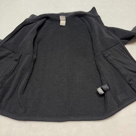 The North Face Crescent Full Zip Faux Sherpa Lined Sweater Jacket Black Size M - Picture 5 of 9